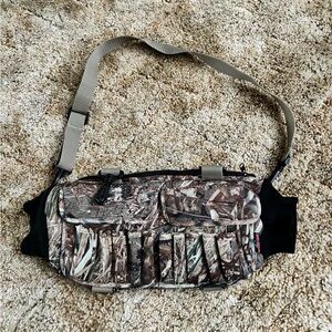 Mossy Oak Hand Warmer Pouch With Pockets, Ammo Storage, Hooks & Adj Strap